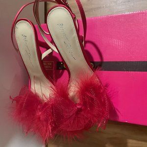 Betsey Johnson Red Lotty Sandal